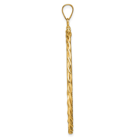 39.5 mm 14k Yellow Gold coin bezel pendant — alternate view