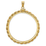 39.5 mm 14k Yellow Gold coin bezel pendant — additional image