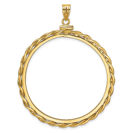 39.5 mm 14k Yellow Gold coin bezel pendant — additional image