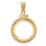 14k Yellow Gold coin bezel for Australian $15 Lunar Series 3 — additional image