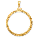 14k Yellow Gold coin bezel for Isle of Man £5 Angel Series 1 — additional image