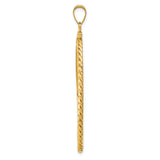 39.5 mm 14k Yellow Gold coin bezel pendant — alternate view