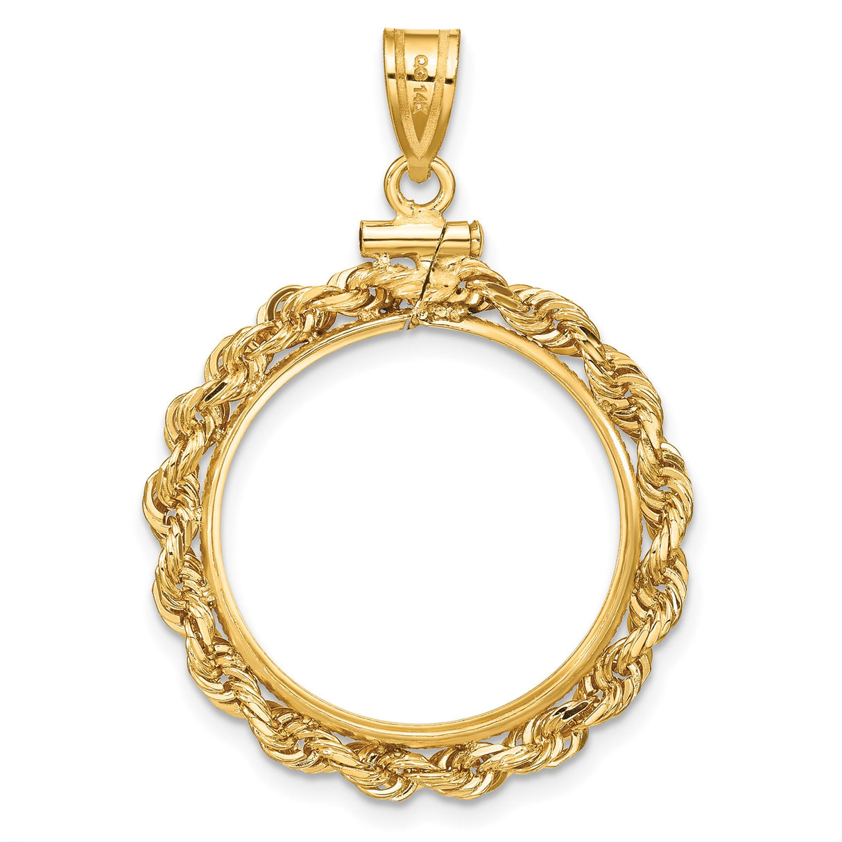 14k Yellow Gold coin bezel for Australian $25 Kangaroo — additional image