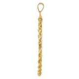 39.5 mm 14k Yellow Gold coin bezel pendant — alternate view