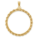 14k Yellow Gold coin bezel for Australian $100 Lunar Series 2 — additional image