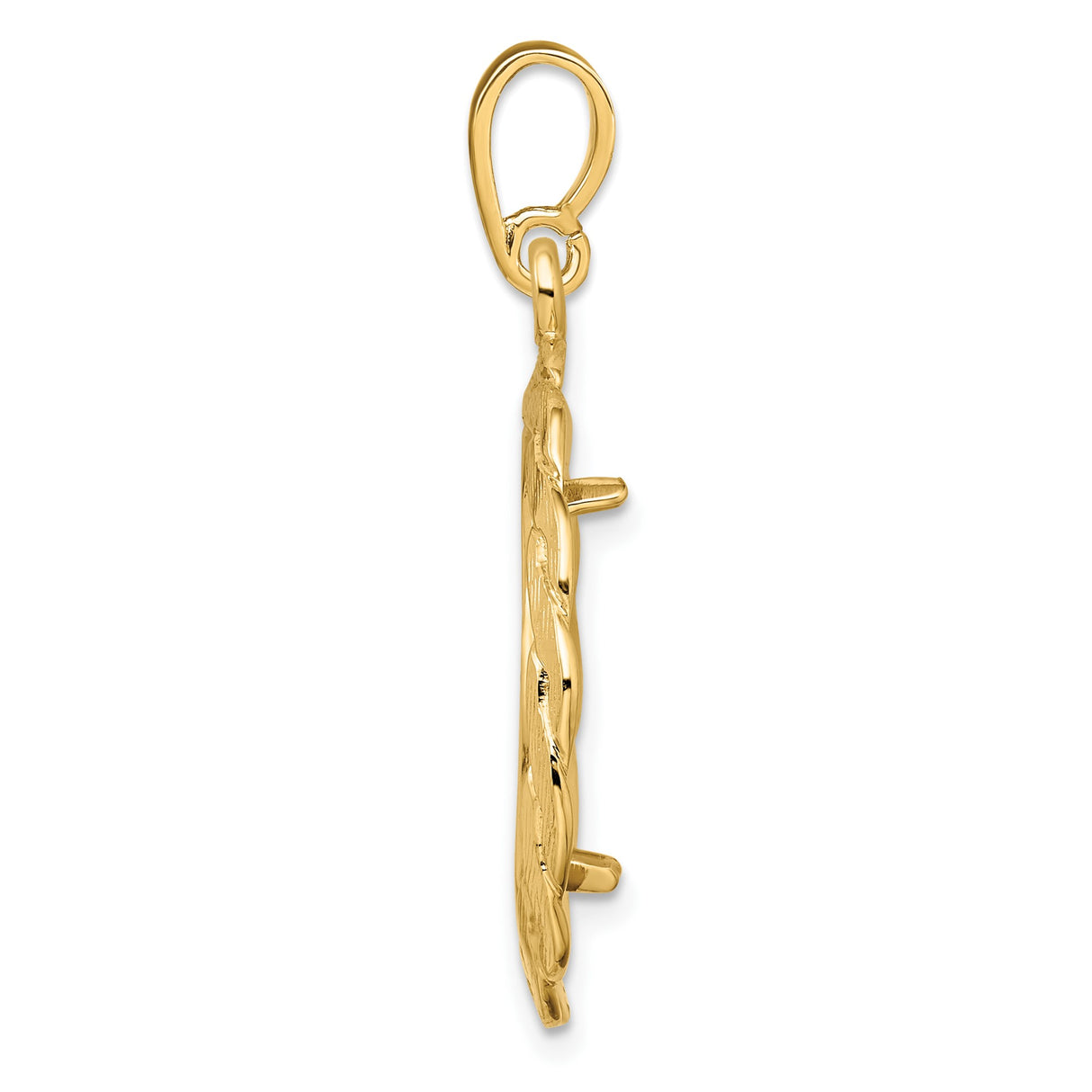 14k Yellow Gold coin bezel for Isle of Man Cat — alternate view