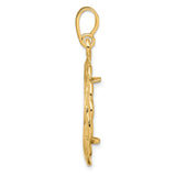 14k Yellow Gold coin bezel for Isle of Man Cat — alternate view