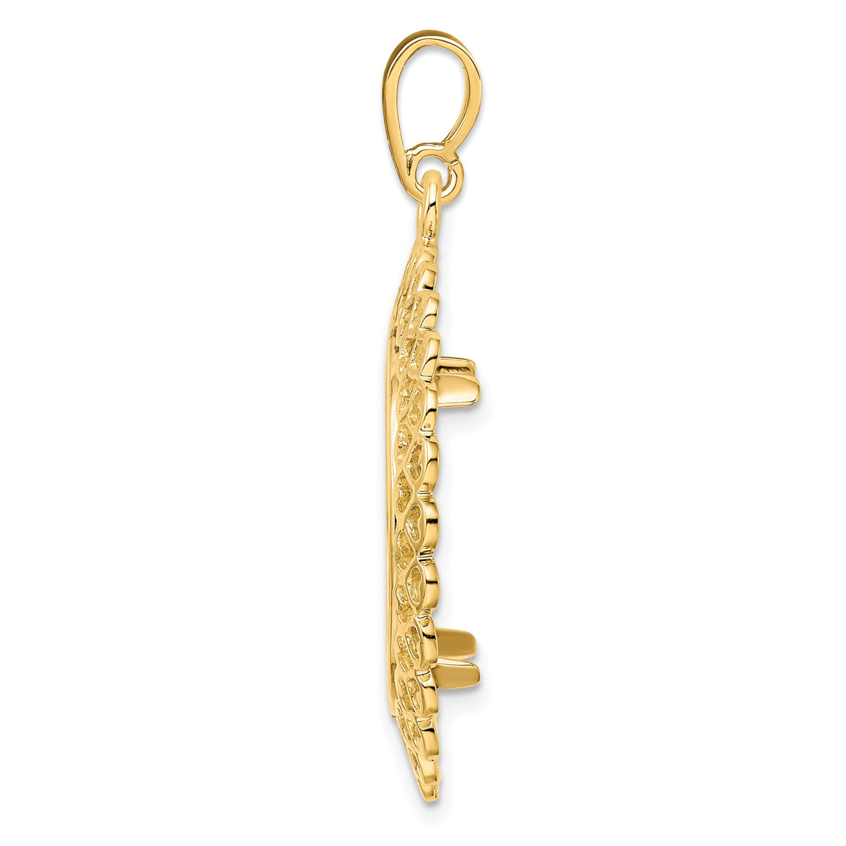 14k Yellow Gold coin bezel for Australian $25 Kangaroo — alternate view