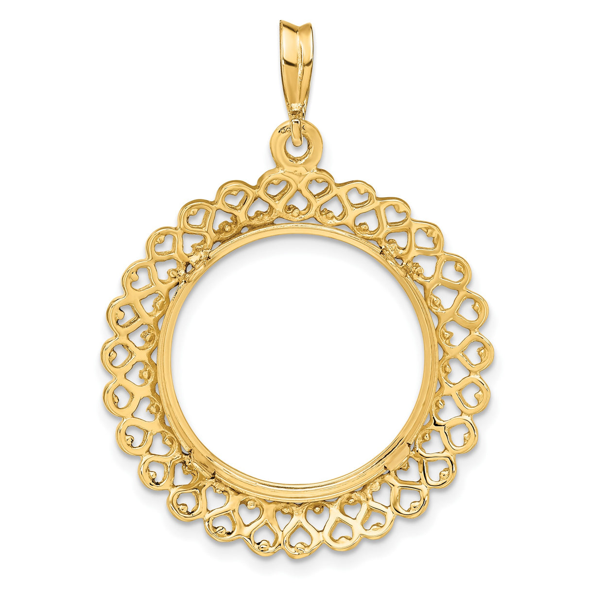 14k Yellow Gold coin bezel for Australian $25 Kangaroo — additional image