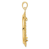14k Yellow Gold coin bezel for Isle of Man £5 Angel Series 1 — alternate view