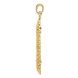 39.5 mm 14k Yellow Gold coin bezel pendant — alternate view