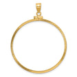 Australian 1 oz Gold Lunar $100 Coin Series 2 Coin Bezel Pendant Prong Set Diamond-Cut Reeded Edge