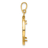 14k Yellow Gold coin bezel for Isle of Man Cat — alternate view