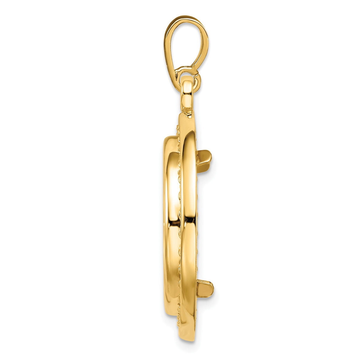 14k Yellow Gold coin bezel for Australian $25 Kangaroo — alternate view