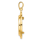 14k Yellow Gold coin bezel for Australian $25 Kangaroo — alternate view