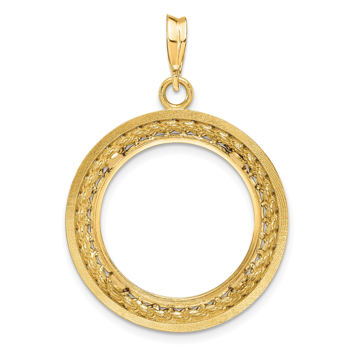 14k Yellow Gold coin bezel for Australian $25 Kangaroo — additional image