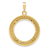 14k Yellow Gold coin bezel for Australian $25 Lunar Series 1 — additional image