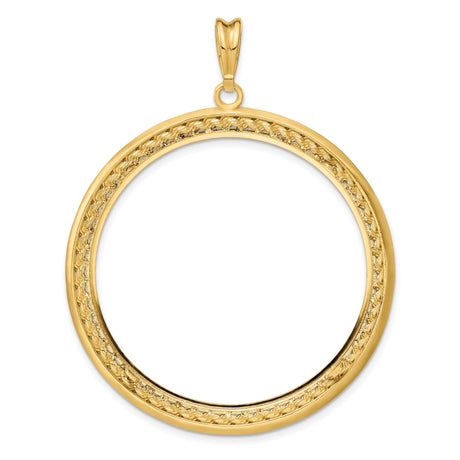 39.5 mm 14k Yellow Gold coin bezel pendant — additional image