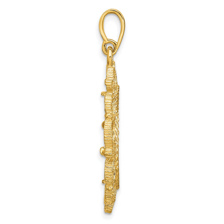 14k Yellow Gold coin bezel for Australian $15 Kangaroo — alternate view