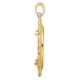 14k Yellow Gold coin bezel for Isle of Man 1/2 Crown Cat — alternate view