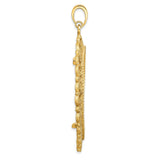 39.5 mm 14k Yellow Gold coin bezel pendant — alternate view
