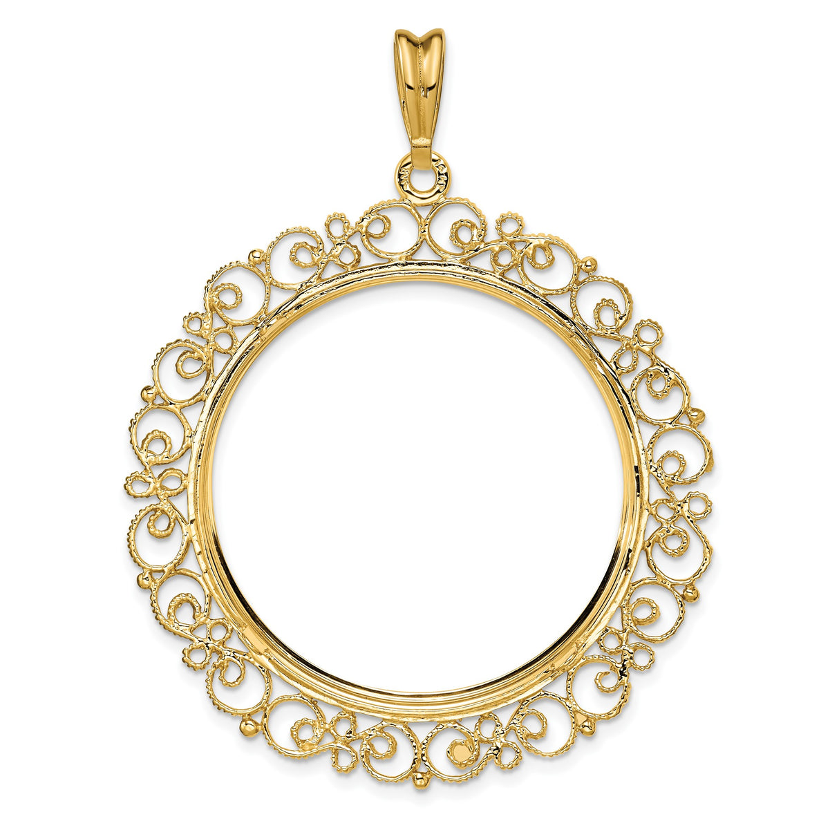 14k Yellow Gold coin bezel for Australian $100 Lunar Series 3 — additional image