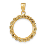 14k Yellow Gold coin bezel for Australian $15 Kangaroo — additional image