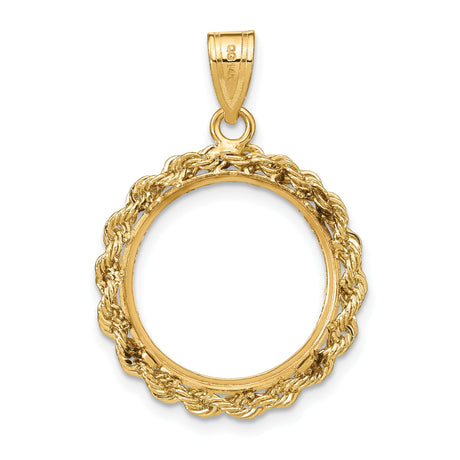 14k Yellow Gold coin bezel for Australian $15 Kangaroo — additional image