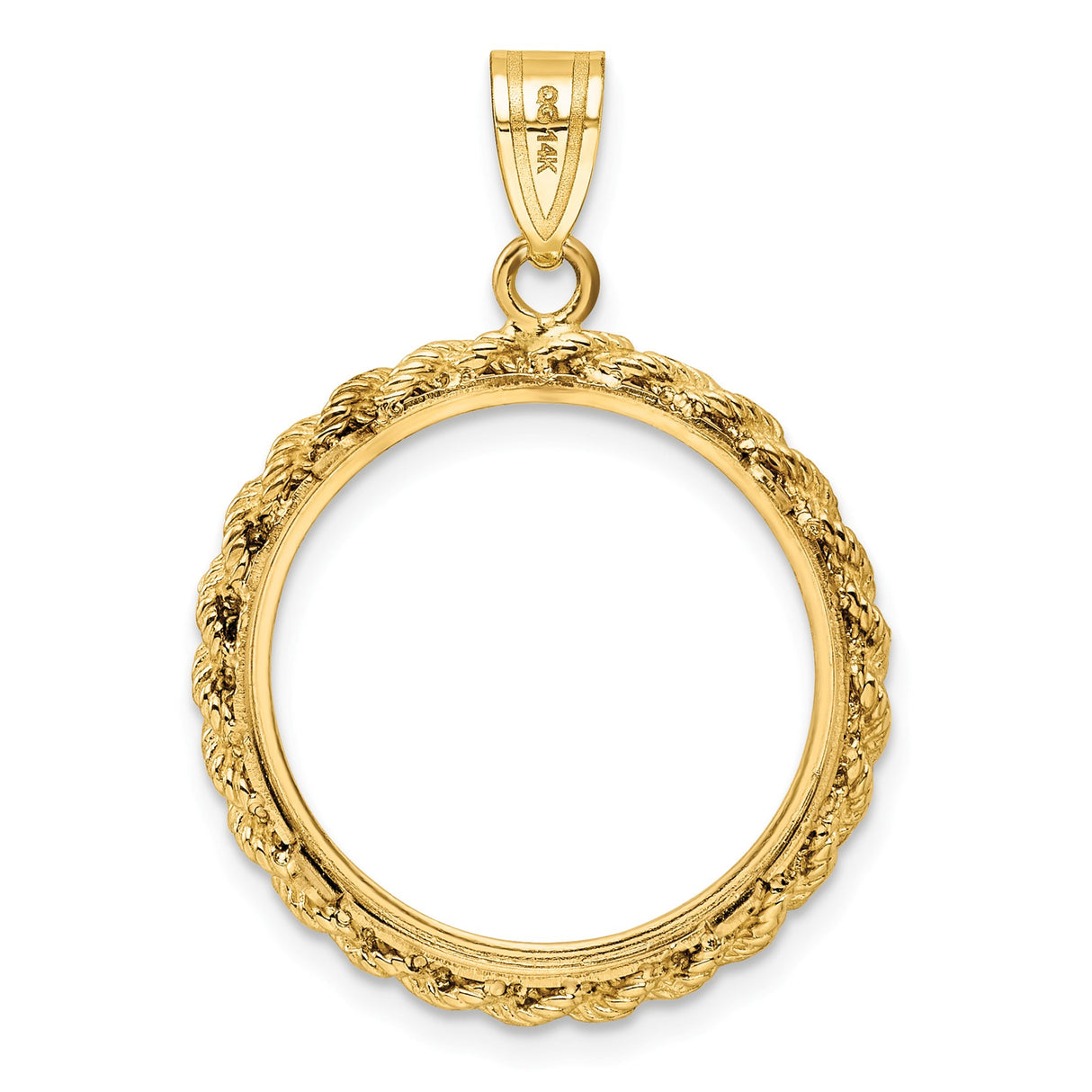 14k Yellow Gold coin bezel for Australian $25 Kangaroo — additional image