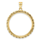 14k Yellow Gold coin bezel for US $50 American Eagle Platinum — additional image