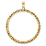 39.5 mm 14k Yellow Gold coin bezel pendant — additional image