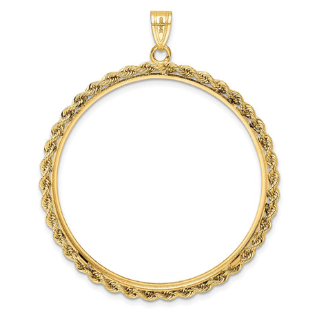 39.5 mm 14k Yellow Gold coin bezel pendant — additional image