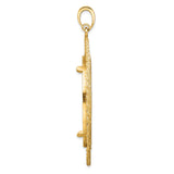 37 mm 14k Yellow Gold coin bezel pendant — alternate view