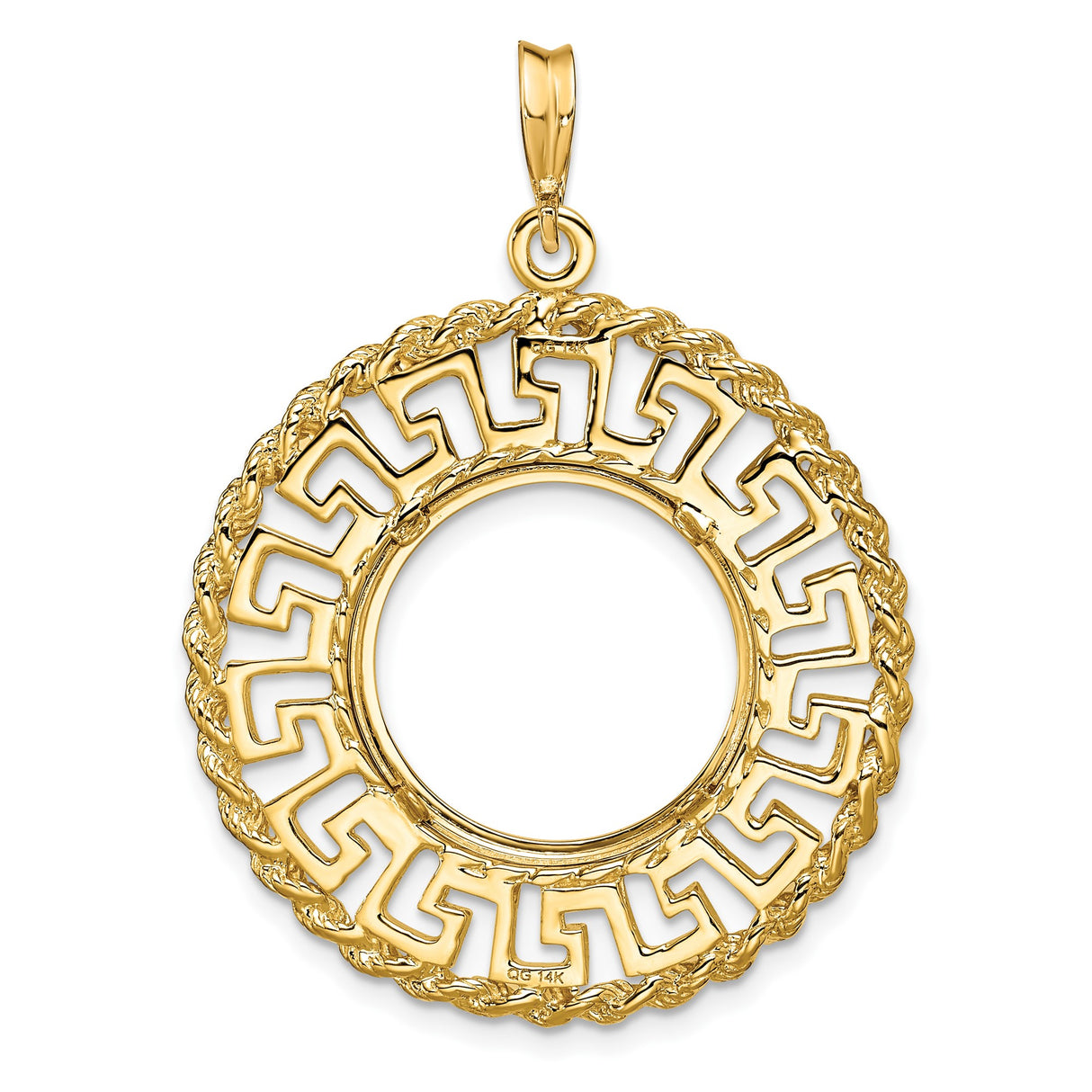 14k Yellow Gold coin bezel for Australian $15 Lunar Series 3 — additional image