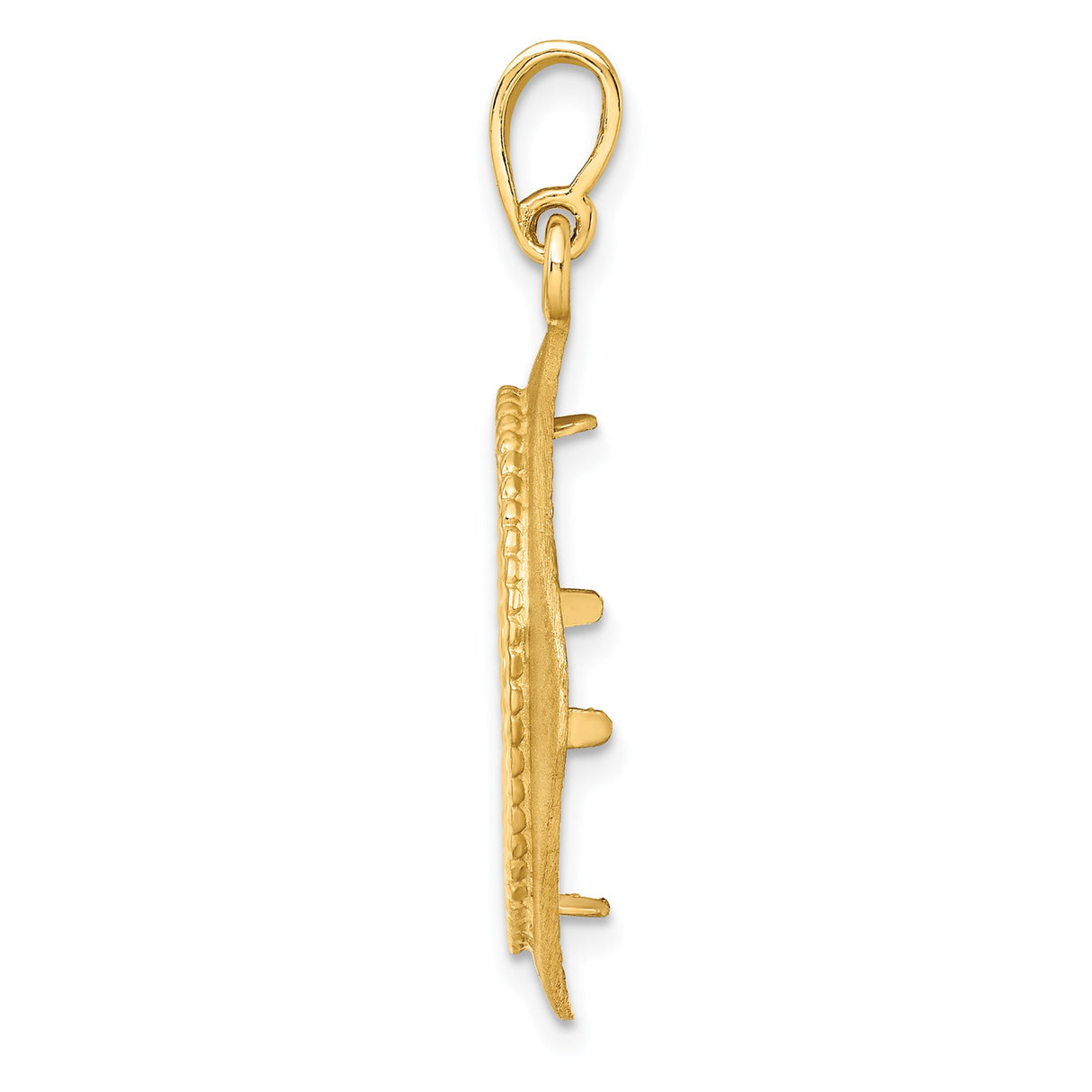 14k Yellow Gold coin bezel for Australian $15 Kangaroo — alternate view