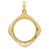 14k Yellow Gold coin bezel for US $25 American Eagle Platinum — additional image