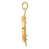 14k Yellow Gold coin bezel for Isle of Man 1/2 Crown Cat — alternate view