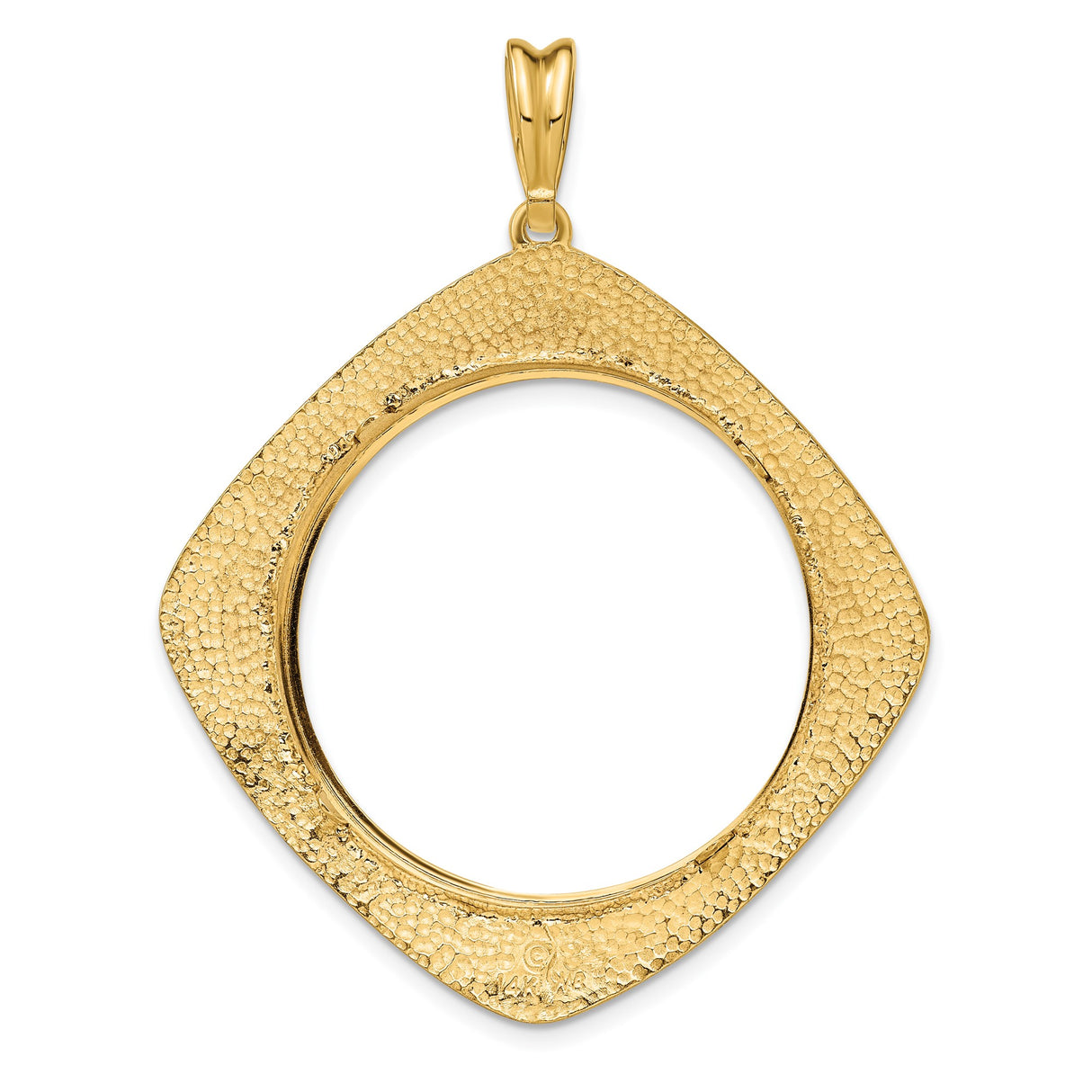 14k Yellow Gold coin bezel for Isle of Man 1/2 Crown Cat — additional image