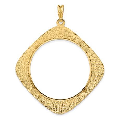 39.5 mm 14k Yellow Gold coin bezel pendant — additional image