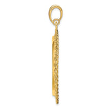 14k Yellow Gold coin bezel for Isle of Man 1/2 Crown Cat — alternate view