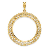 14k Yellow Gold coin bezel for US $100 American Eagle Platinum — additional image