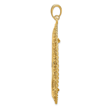 39.5 mm 14k Yellow Gold coin bezel pendant — alternate view
