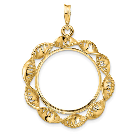 14k Yellow Gold coin bezel for Australian $25 Lunar Series 2 — additional image