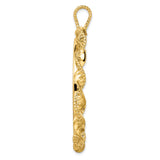 39.5 mm 14k Yellow Gold coin bezel pendant — alternate view