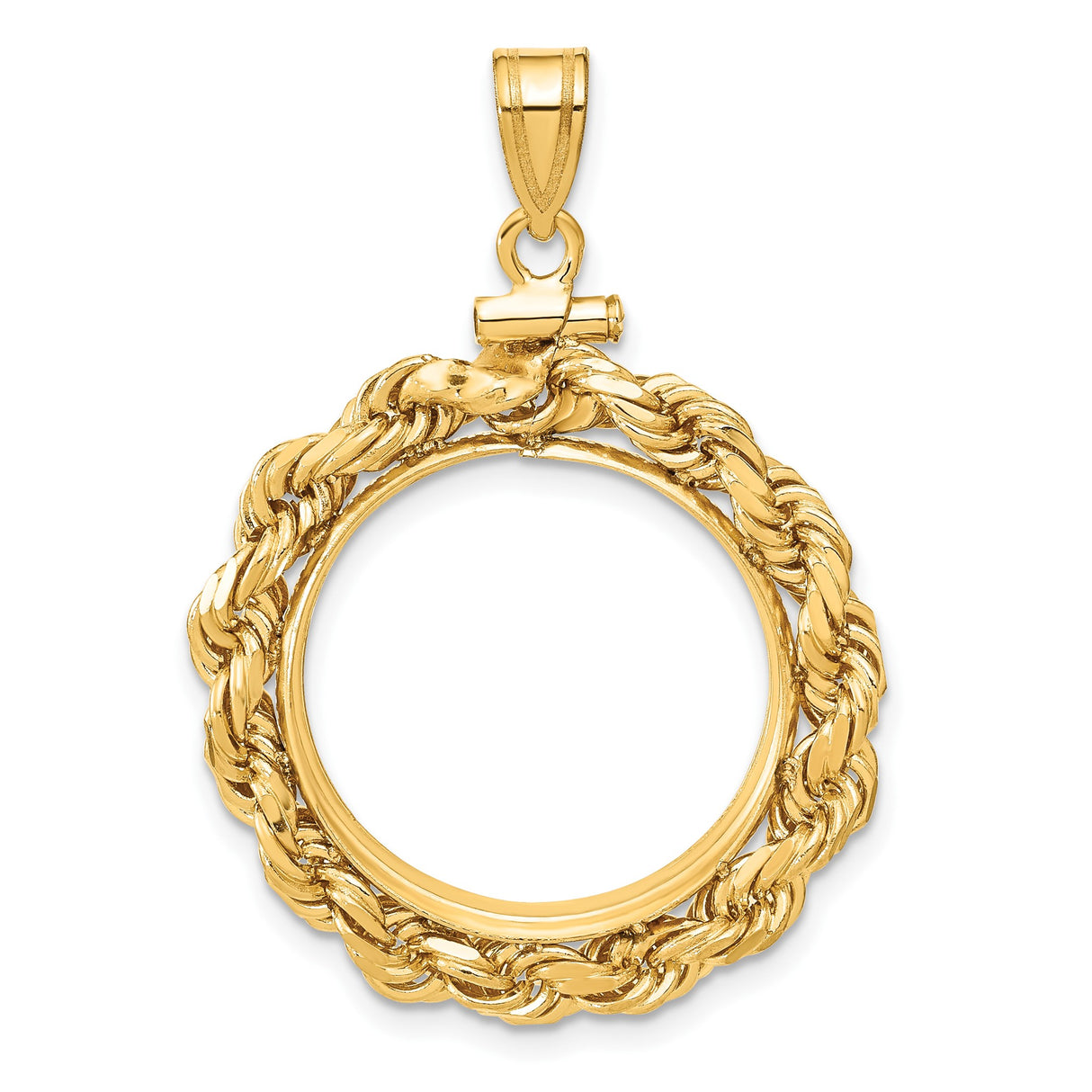 14k Yellow Gold coin bezel for Australian $25 Kangaroo — additional image