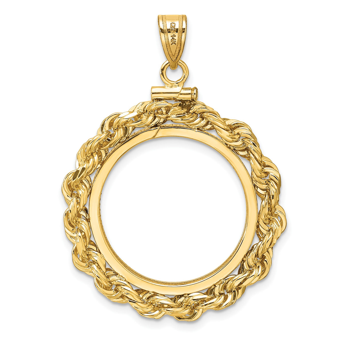 14k Yellow Gold coin bezel for Italy 20 Lire Lire — additional image