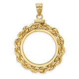 14k Yellow Gold coin bezel for Italy 20 Lire Lire — additional image