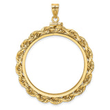 14k Yellow Gold coin bezel for Australian $100 Lunar Series 1 — additional image