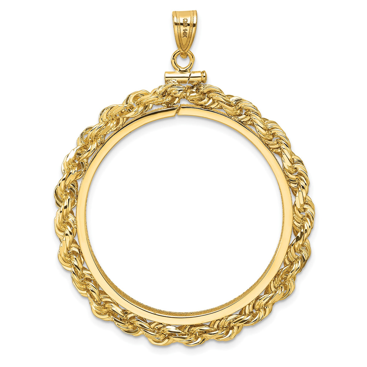 14k Yellow Gold coin bezel for US $100 American Eagle Platinum — additional image