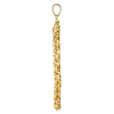 39.5 mm 14k Yellow Gold coin bezel pendant — alternate view